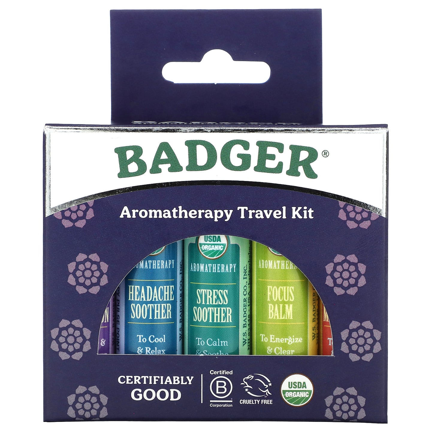 Badger Aromatherapy Travel Kit 5 Pack 0.15 oz (4.3 g) Each