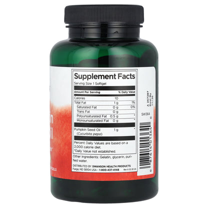 Swanson Pumpkin Seed Oil 1000 mg 100 Softgels