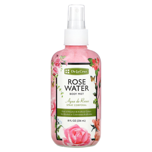 De La Cruz Rose Water Body Mist 8 fl oz (236 ml)