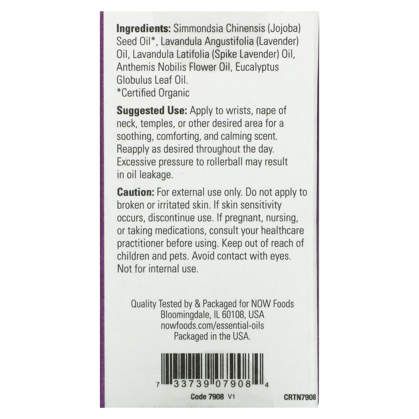 NOW Foods Essential Oils Head Relief Roll-On 1/3 fl oz (10 ml)