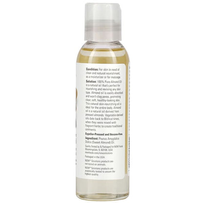 NOW Foods Solutions Sweet Almond Oil 4 fl oz (118 ml)