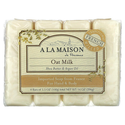 A La Maison de Provence Hand & Body Bar Soap Lavender Flowers 4 Bars 3.5 oz (100 g) Each