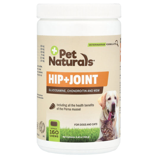 Pet Naturals Hip + Joint For Dogs and Cats 160 Chews 8.46 oz (240 g)
