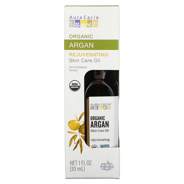 Aura Cacia Organic Skin Care Oil Rejuvenating Argan 1 fl oz (30 ml)