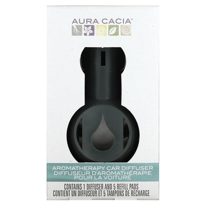 Aura Cacia Aromatherapy Car Diffuser 1 Diffuser 5 Refill Pads