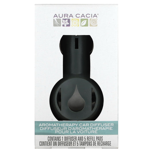 Aura Cacia Aromatherapy Car Diffuser 1 Diffuser 5 Refill Pads