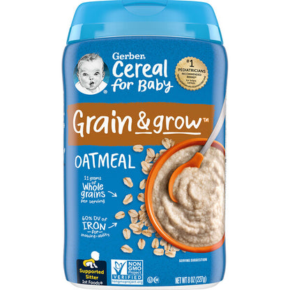 Gerber Organic for Baby Grain & Grow 1st Foods Oatmeal Cereal 8 oz (227 g)