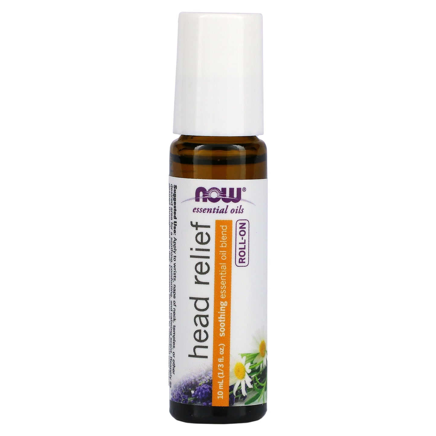 NOW Foods Essential Oils Head Relief Roll-On 1/3 fl oz (10 ml)