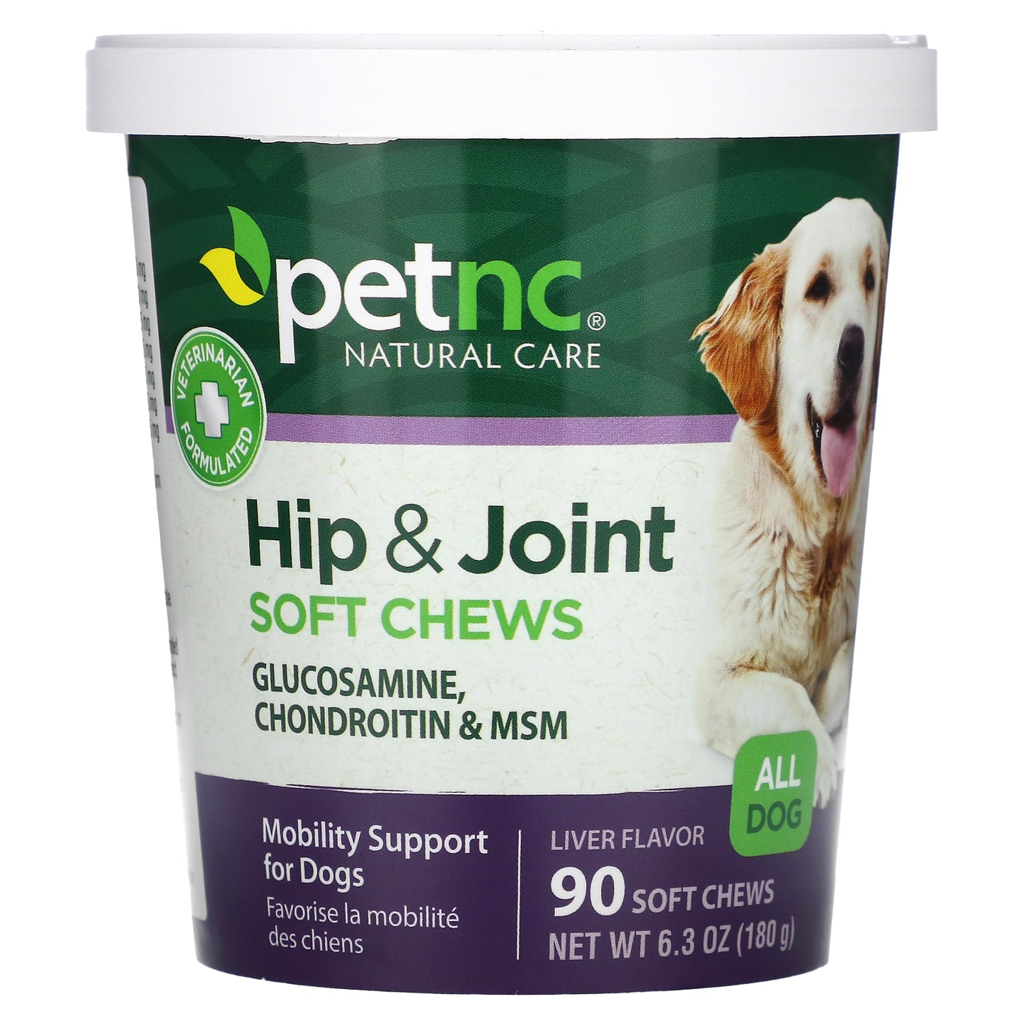 petnc NATURAL CARE Hip & Joint All Dog Liver 90 Soft Chews 6.3 oz (180 g)