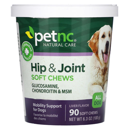petnc NATURAL CARE Hip & Joint All Dog Liver 90 Soft Chews 6.3 oz (180 g)
