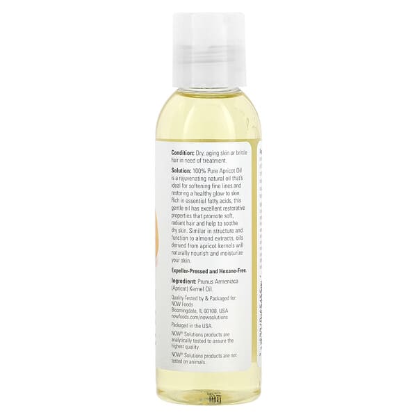 NOW Foods Solutions Apricot Oil 4 fl oz (118 ml)