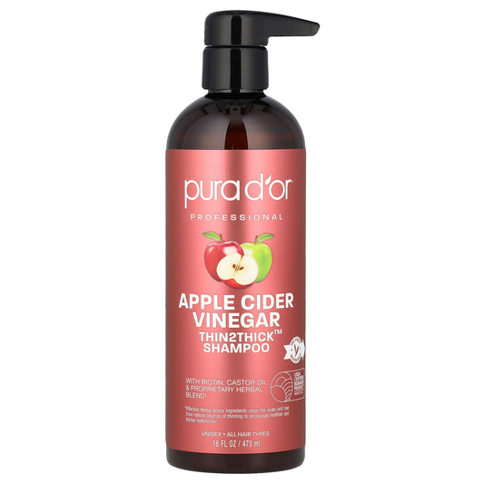 Pura D'or Apple Cider Vinegar Thin2Thick™ Shampoo 16 fl oz (473 ml)