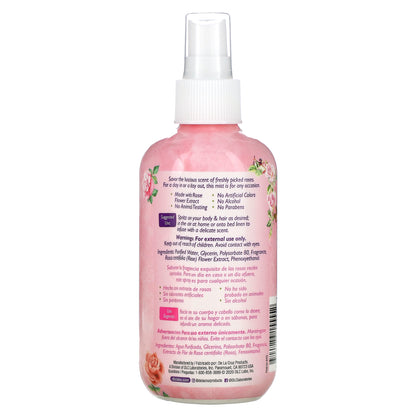 De La Cruz Rose Water Body Mist 8 fl oz (236 ml)