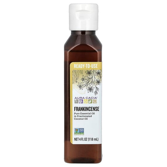 Aura Cacia Pure Essential Oil in Fractionated Coconut Oil Frankincense 4 fl oz (118 ml)