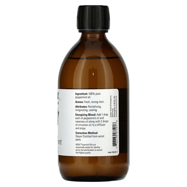 NOW Foods Essential Oils 100% Pure Peppermint 16 fl oz (473 ml)