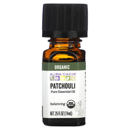 Aura Cacia Pure Essential Oil Organic Patchouli 0.25 fl oz (7.4 ml)