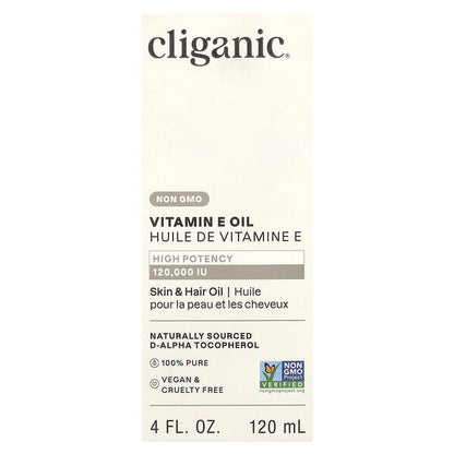 Cliganic Vitamin E Oil 120000 IU 4 fl oz (120 ml)