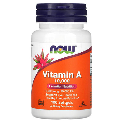 NOW Foods Vitamin A 3000 mcg (10000 IU) 100 Softgels