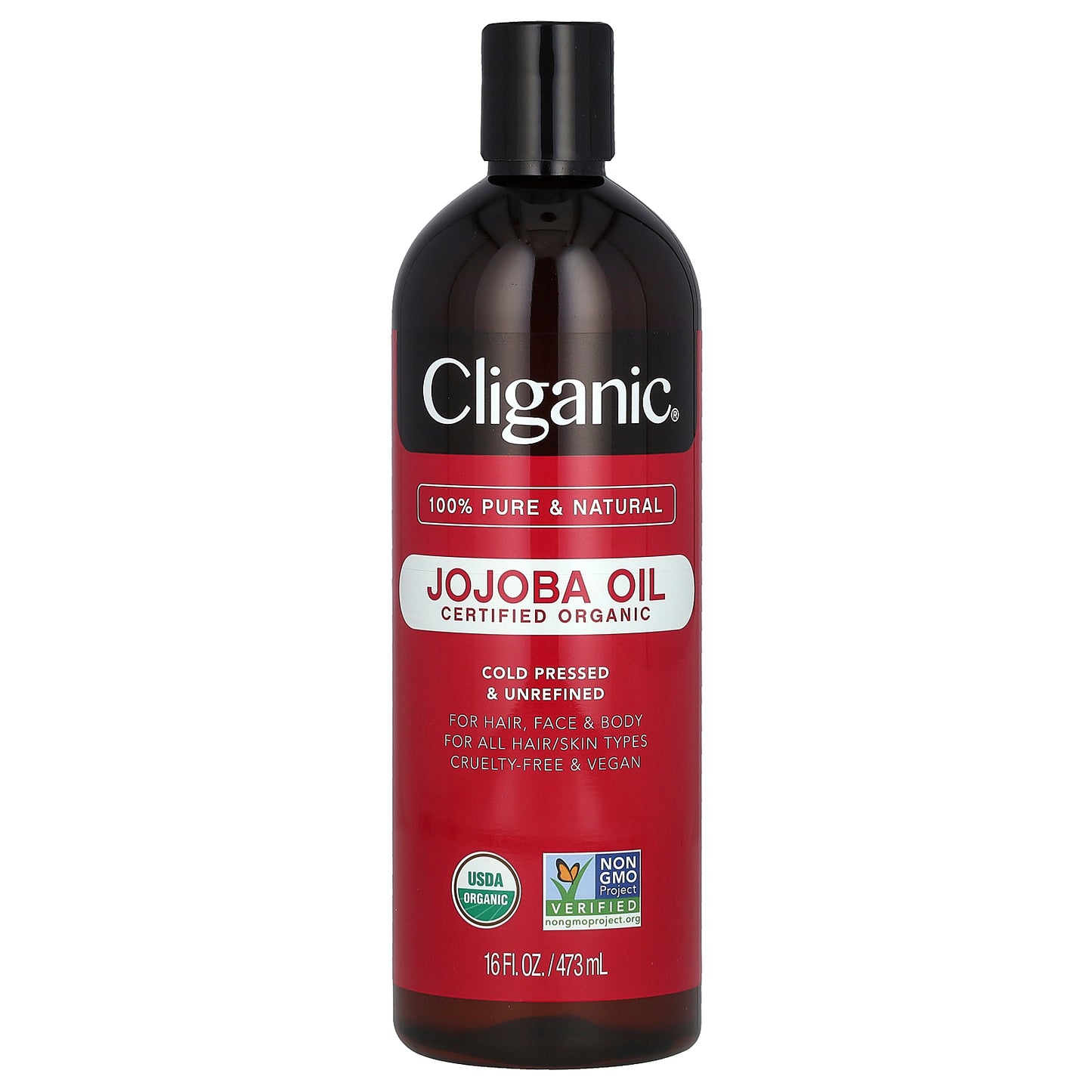 Cliganic Organic Jojoba Oil 16 fl oz (473 ml)