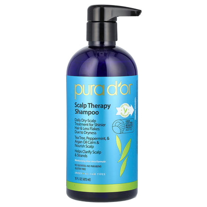 Pura D'or Scalp Therapy Shampoo All Hair Types 16 fl oz (473 ml)