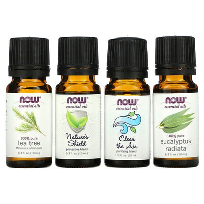 NOW Foods Solutions Seasonal Changes Balancing Essential Oils Kit 4 Bottles 1/3 fl oz (10 ml) Each