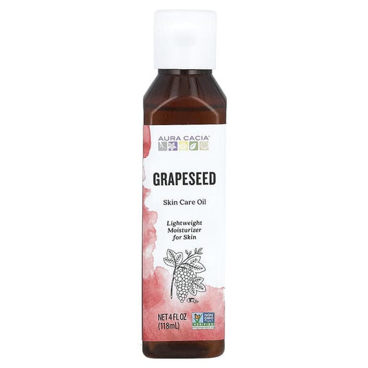 Aura Cacia Skin Care Oil  Grapeseed 4 fl oz (118 ml)