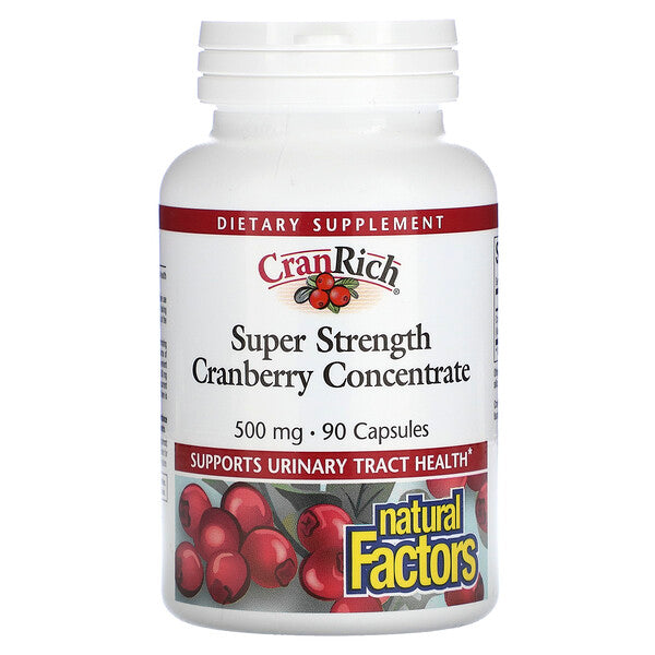 Natural Factors CranRich Cranberry Concentrate Super Strength 500 mg 180 Capsules