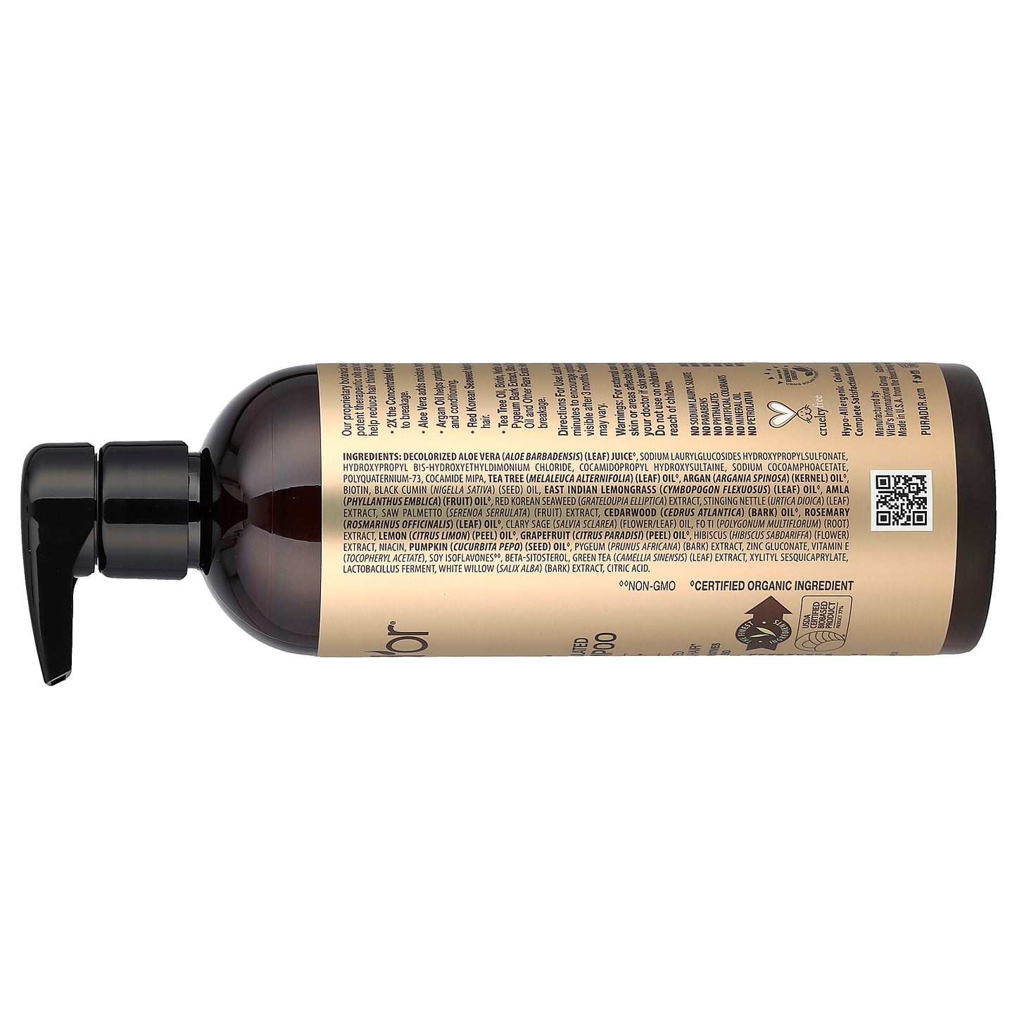 Pura D'or Clinically Formulated Biotin Shampoo All Hair Types 16 fl oz (473 ml)