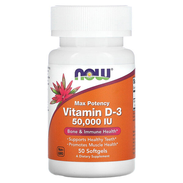 NOW Foods Vitamin D-3 High Potency 5000 IU 120 Softgels
