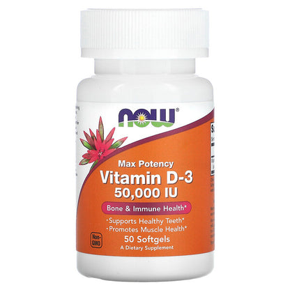 NOW Foods Vitamin D-3 High Potency 5000 IU 120 Softgels