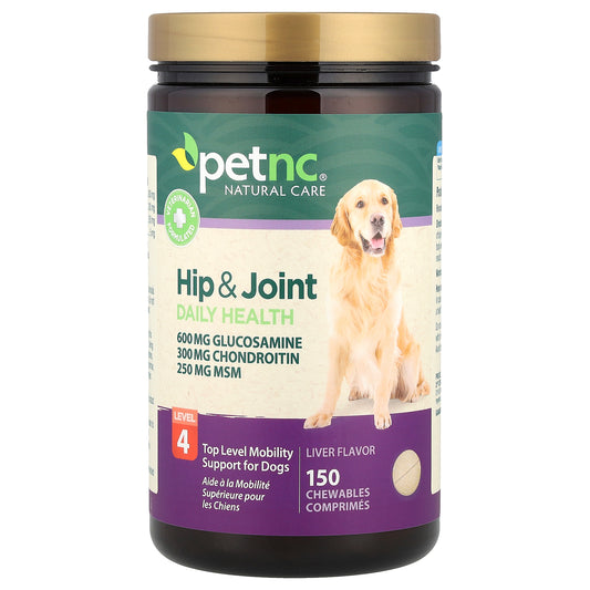 petnc NATURAL CARE Hip & Joint Daily Health Level 4 For Dogs Liver 150 Chewables