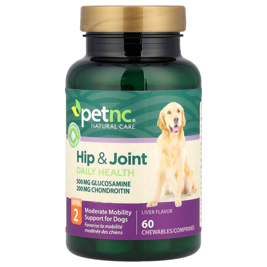 petnc NATURAL CARE Hip & Joint Daily Health For Dogs Level 2 Liver 60 Chewables