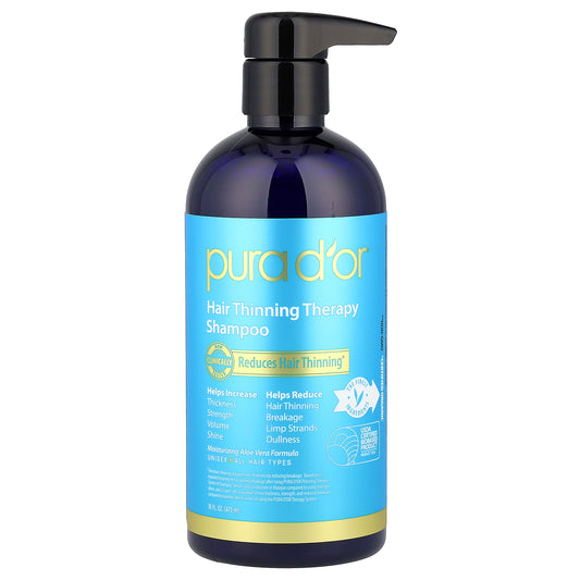 Pura D'or Hair Thinning Therapy Shampoo All Hair Types 16 fl oz (473 ml)