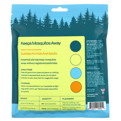 Cliganic Mosquito Repellent Solid Color Patches 180 Patches