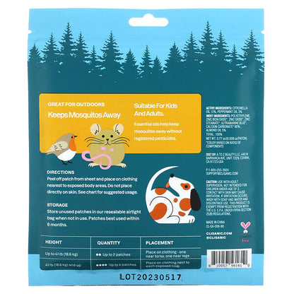 Cliganic Mosquito Repellent Animal Friends Patches 90 Patches