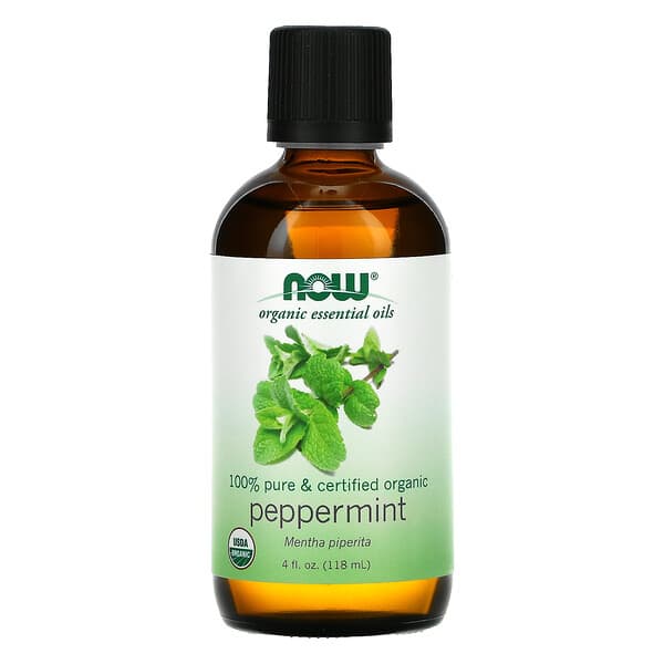 NOW Foods Organic Essential Oils Peppermint 4 fl oz (118 ml)
