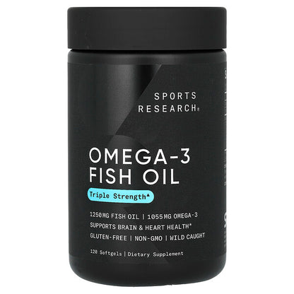 Sports Research Omega-3 Fish Oil Triple Strength 180 Softgels