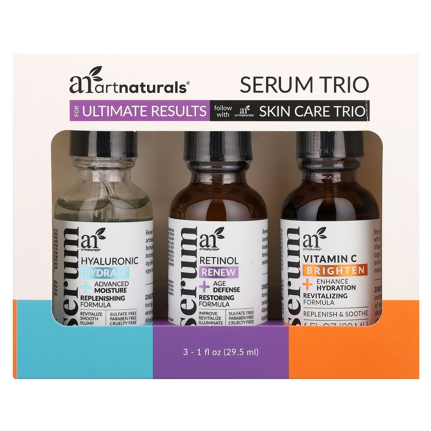 artnaturals Serum Trio 3 Piece Set 1 fl oz (29.5 ml) Each