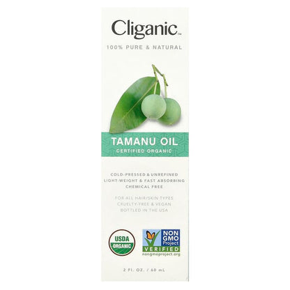 Cliganic 100% Pure & Natural Organic Tamanu Oil 2 fl oz (60 ml)