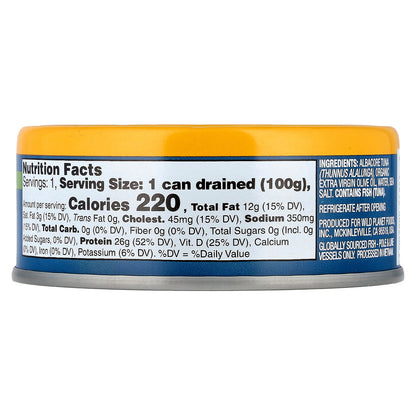 Wild Planet Albacore Solid Wild Tuna In Extra Virgin Olive Oil  5 oz (140 g)