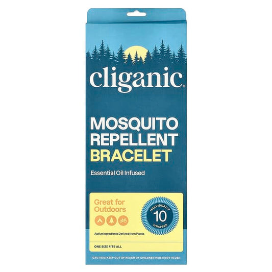 Cliganic Mosquito Repellent Bracelet 10 Individually Wrapped Bracelets