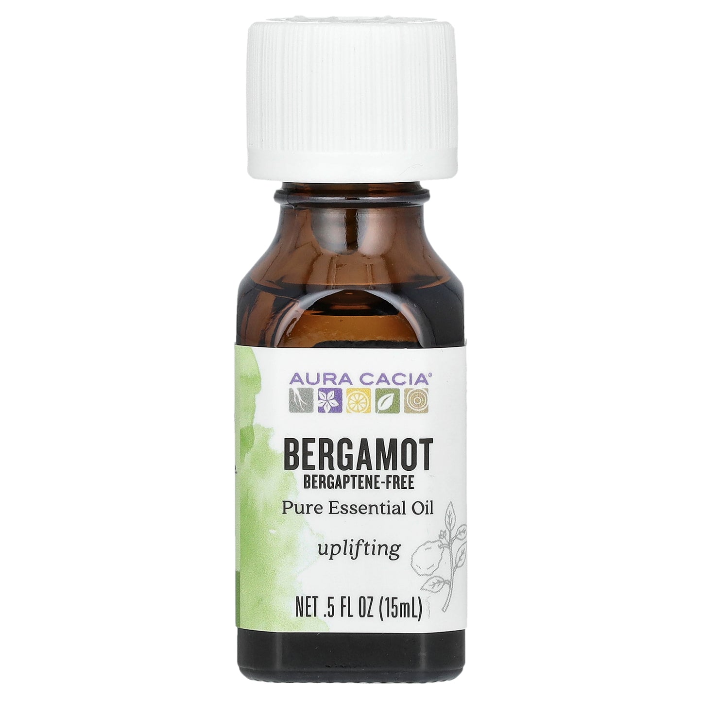 Aura Cacia Pure Essential Oil Bergamot 0.5 fl oz (15 ml)