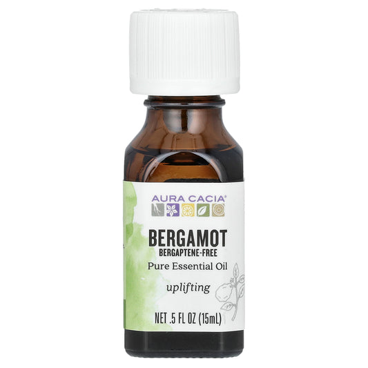 Aura Cacia Pure Essential Oil Bergamot 0.5 fl oz (15 ml)