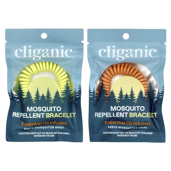 Cliganic Mosquito Repellent Bracelet 10 Individually Wrapped Bracelets