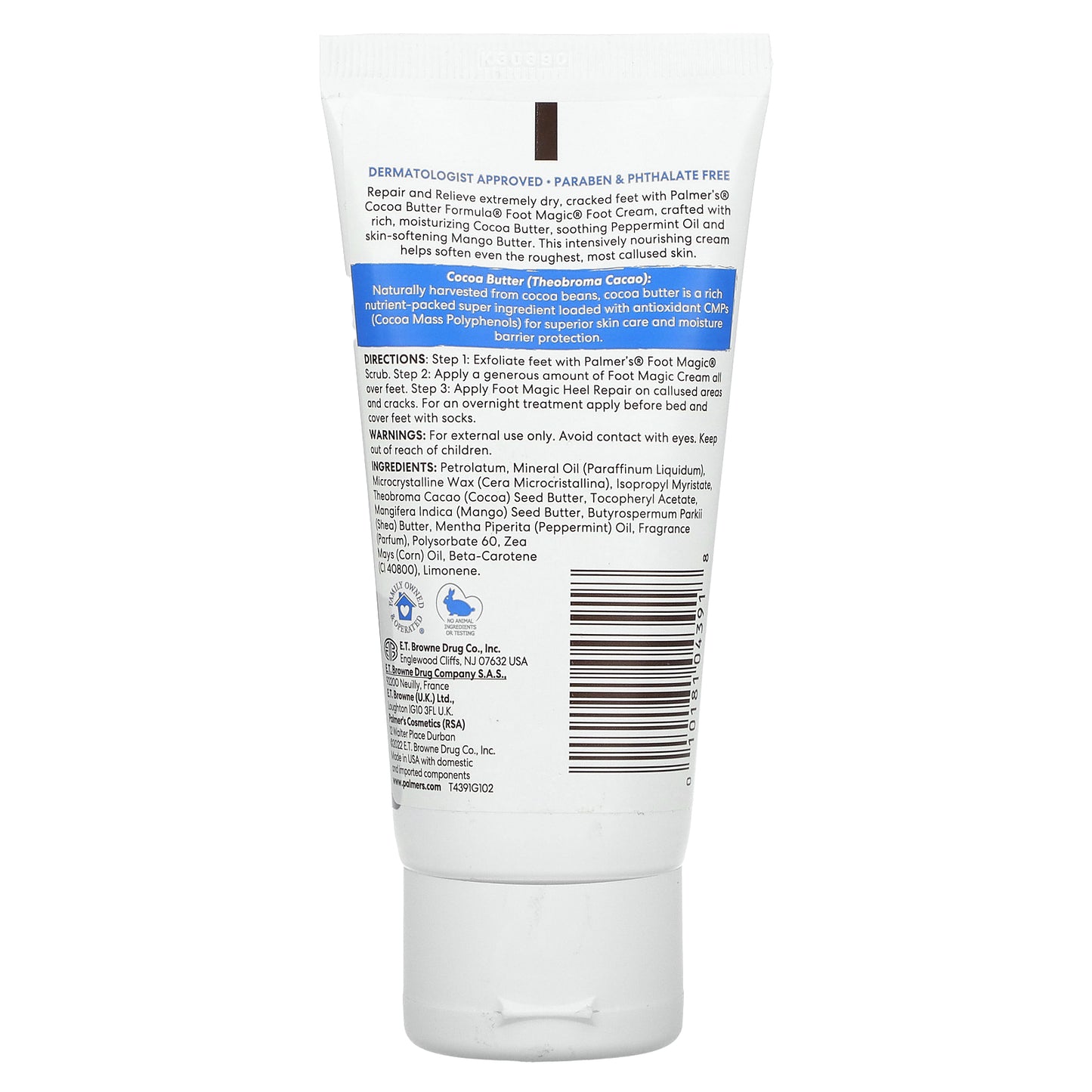 Palmer's Cocoa Butter Formula® with Vitamin E Foot Magic with Peppermint Oil & Mango Butter 2.1 oz (60 g)