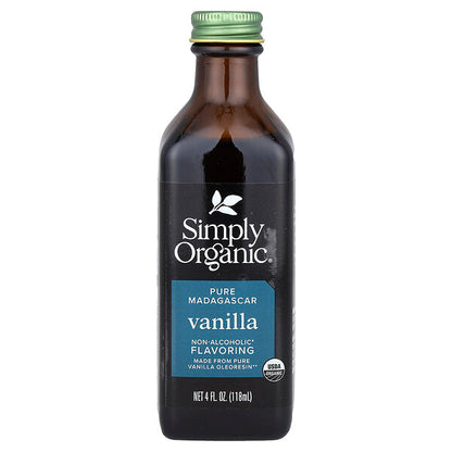 Simply Organic Pure Madagascar Vanilla Non-Alcoholic Flavoring 2 fl oz (59 ml)