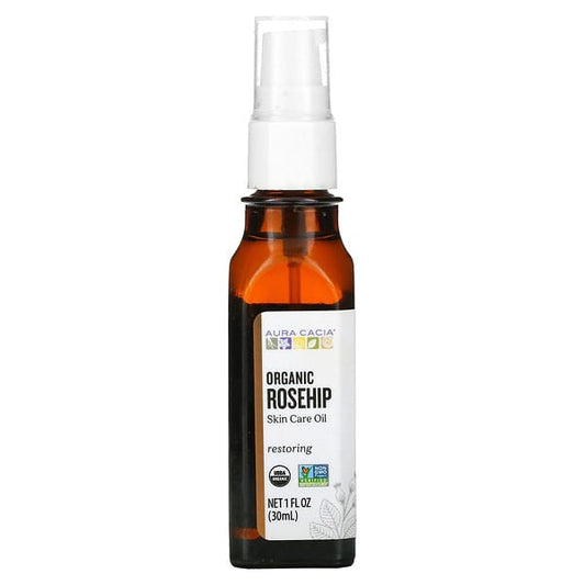Aura Cacia Organic Skin Care Oil Rosehip 1 fl oz (30 ml)