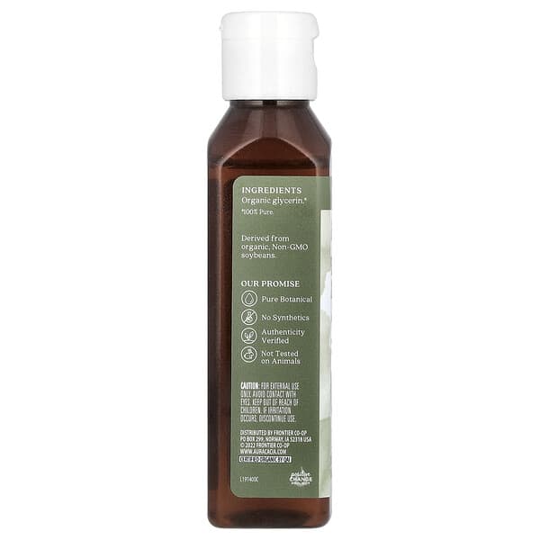 Aura Cacia Organic Skin Care Oil Vegetable Glycerin 4 fl oz (118 ml)
