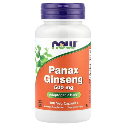 NOW Foods Panax Ginseng  500 mg 100 Veg Capsules
