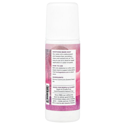 Heritage Store Castor Oil Roll-On Treatment  3 fl oz (89 ml)
